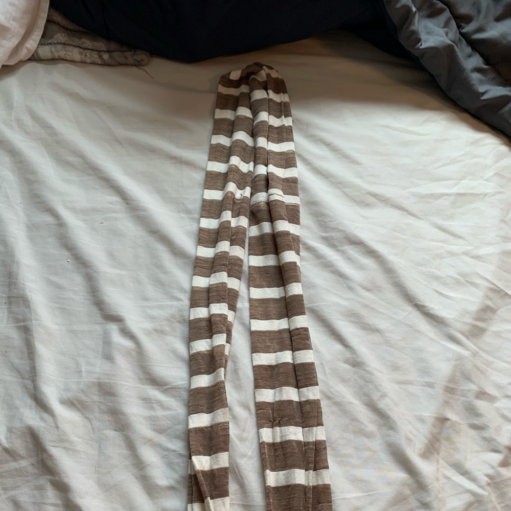 Wrap tan and white scarf never worn